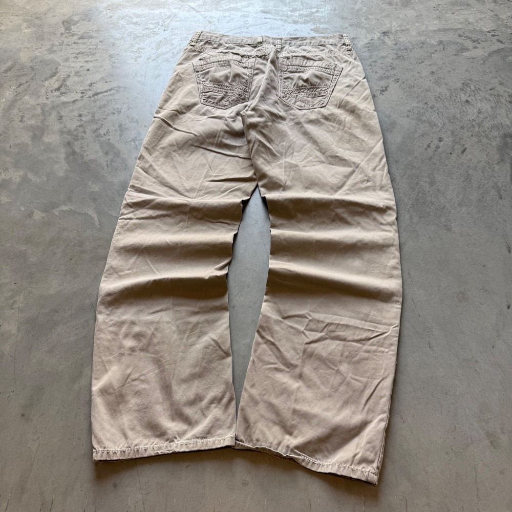 BKE Casuals Tyler Straight Khaki Tan Pants Mens 32x34 Heavy Stitch Chino